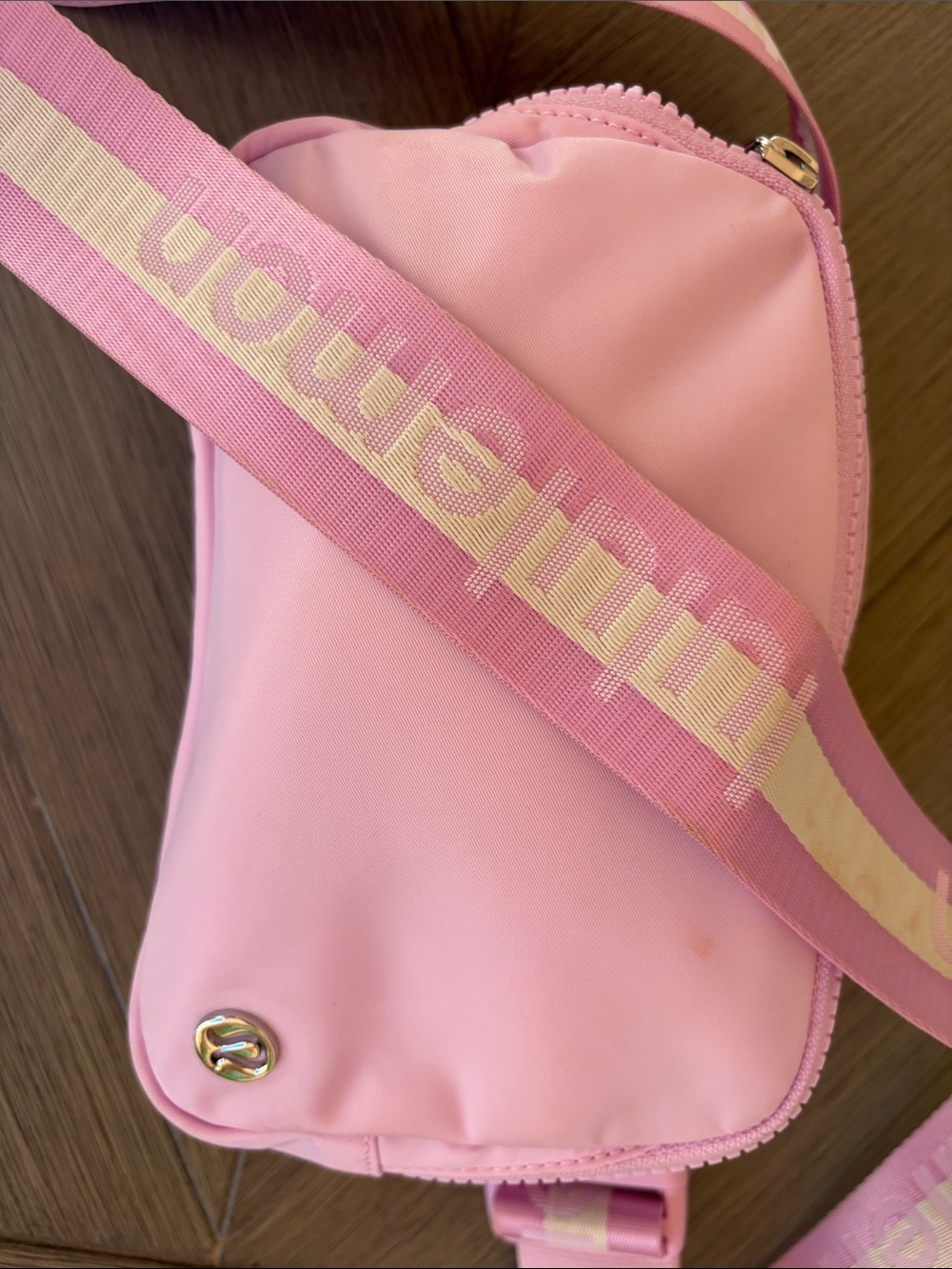 Pastel Lilac Crossbody Bag with Branded Webbing Strap